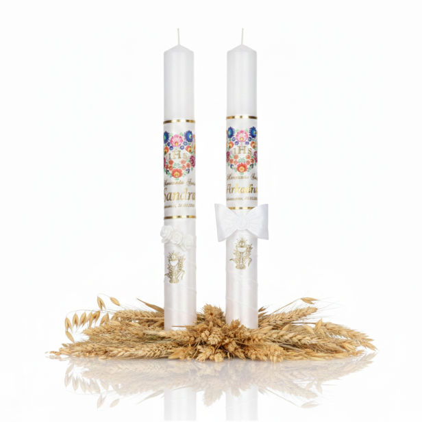Świeca komunijna w stylu FolkStyle® | Tradycja i Wiara