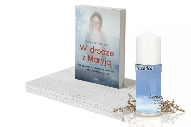 Zestaw: książka i świeca maryjna – Objawienia w Trevignano Romano