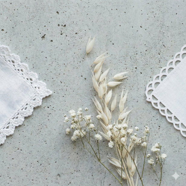 BAWEŁNIANA koronka vs. LASEROWA koronka do wyboru - Świeca i Szatka do Chrztu „Słowo Wiary” – duży druk z modlitwą