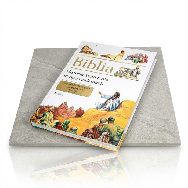 Biblia dla dzieci w etui z grawerem – Historia zbawienia w opowiadaniach | Pamiątka i prezent religijny