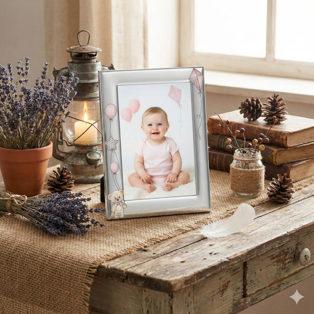 Ramka srebrna AG999 dziecięca, różowa 10×15 – | ARGENTO KIDS™ .png