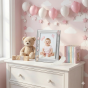 Ramka srebrna AG999 dziecięca, różowa 10×15 – | ARGENTO KIDS™