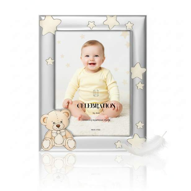 Ramka srebrna AG999 dziecięca, kolorowa 10×15 – | ARGENTO KIDS™