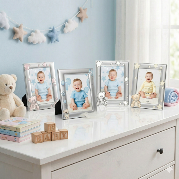 Ramka srebrna AG999 dziecięca, kolorowa 10×15 – | ARGENTO KIDS™