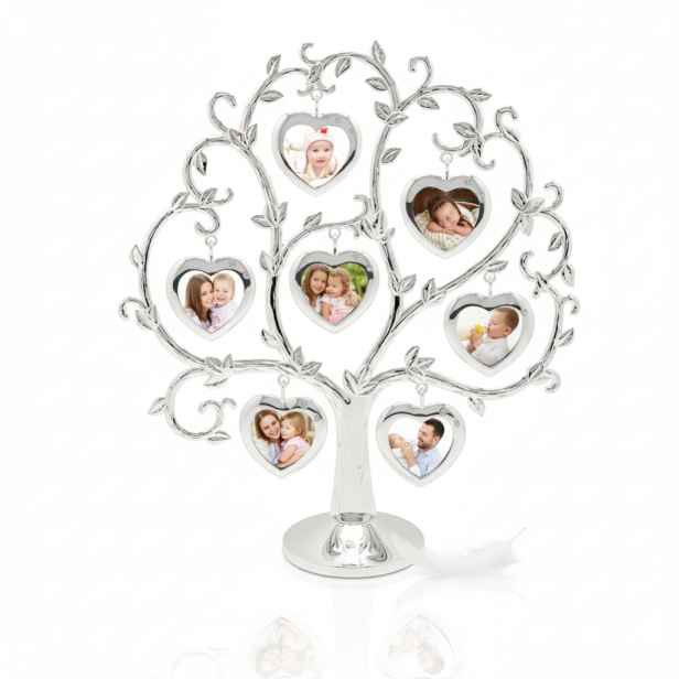 Drzewo genealogiczne – srebrna ramka na zdjęcia rodzinne | PHOTO ARGENTO™