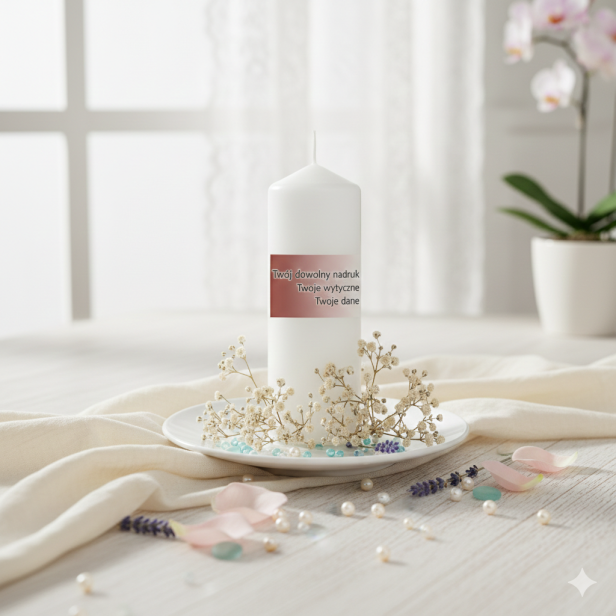 Świeca okolicznościowa personalizowana – pamiątka na dowolną okazję