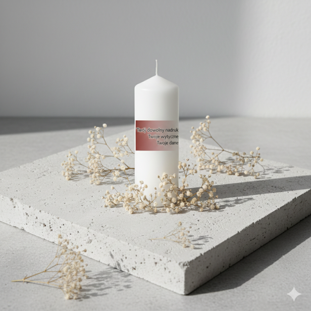 Świeca okolicznościowa personalizowana – pamiątka na dowolną okazję