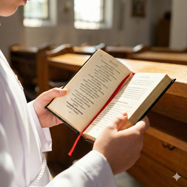 Skarbiec komunijny czarny IHS – modlitewnik Pierwszej Komunii Świętej