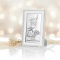 Obrazek srebrny na Komunię – Motyw Eucharystyczny IHS 9×15 cm | SILVER COMMUNIO™