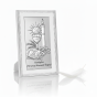 Obrazek srebrny na Komunię – Motyw Eucharystyczny IHS 9×15 cm | SILVER COMMUNIO™