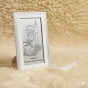 Obrazek srebrny na Komunię – Motyw Eucharystyczny IHS 9×15 cm | SILVER COMMUNIO™