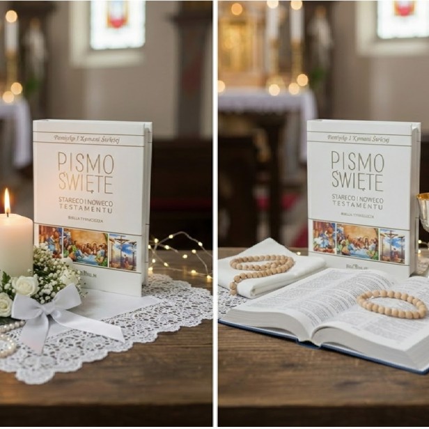 Pismo Święte. Stary i Nowy Testament w obwolucie. Edycja Komunijna