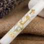Świeca na Chrzest Święty z Chrzcielnicą – Gromnica PREMIUM