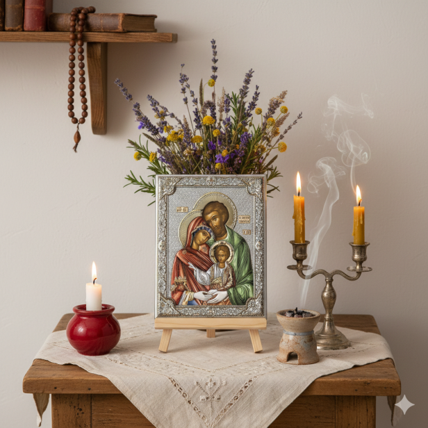 Srebrna Ikona Święta Rodzina – symbol miłości i jedności | ICONA SACRA™ Silver.png