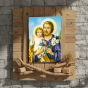 Obraz na desce lipowej – Święty Józef 15×20 – opiekun rodziny i wiary | SACRA LIGNUM™