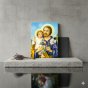 Obraz na desce lipowej – Święty Józef 15×20 – opiekun rodziny i wiary | SACRA LIGNUM™