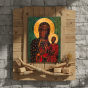 Obraz na desce lipowej – Matka Boża Częstochowska 15×20 – Królowa Polski | SACRA LIGNUM™