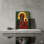 Obraz na desce lipowej – Matka Boża Częstochowska 15×20 – Królowa Polski | SACRA LIGNUM™