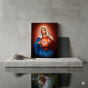 Obraz na desce lipowej – Serce Maryi 15×20 – miłość, czułość i zawierzenie | SACRA LIGNUM™