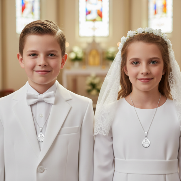 aranżacja - Medalik srebrny, próba 925 – Matka Boska Szkaplerzna