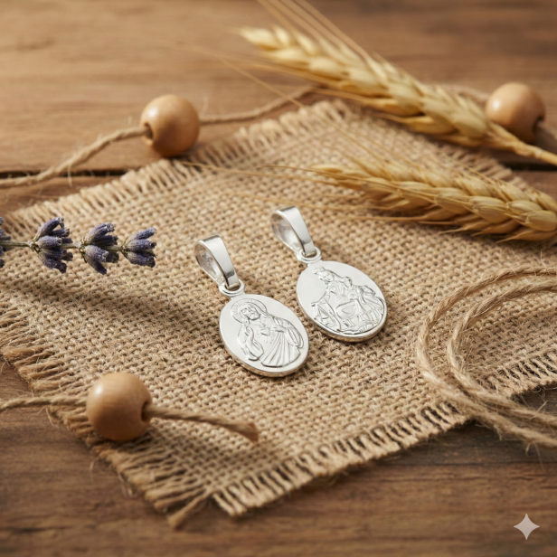Medalik srebrny, próba 925 – Matka Boska Szkaplerzna - 1.1g