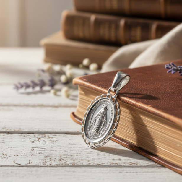 Medalik srebrny, pr. 925 – Matka Boska Niepokalana Cudowny Medalik z koroną 2,3 g