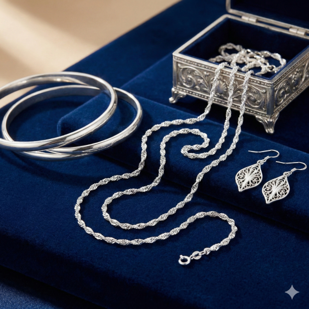 Łańcuszek srebrny SINGAPUR – skręcony splot, próba 925