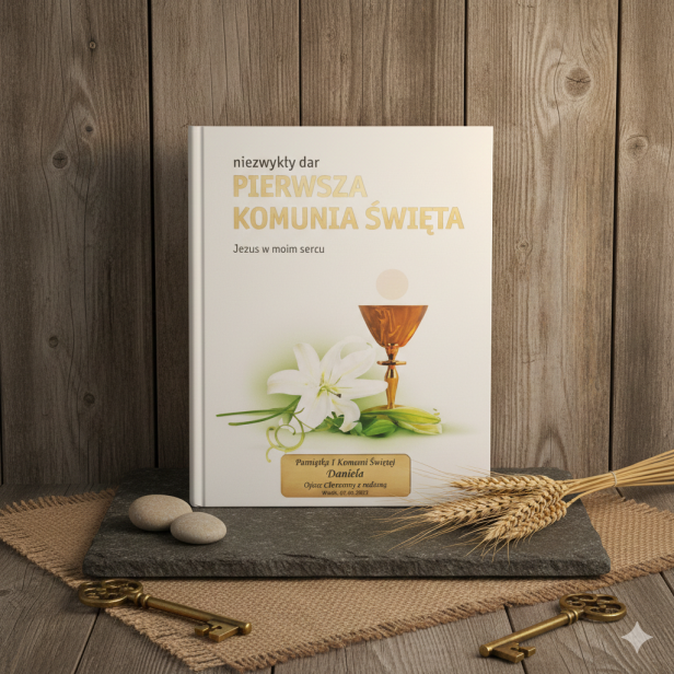 „Niezwykły dar” – album pamiątkowy Pierwszej Komunii Świętej z grawerem