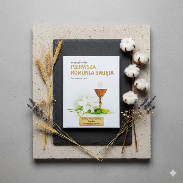 „Niezwykły dar” – album pamiątkowy Pierwszej Komunii Świętej z grawerem