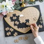 Księga gości – puzzle z życzeniami w kształcie serca | Pamiątka Komunii i Chrztu