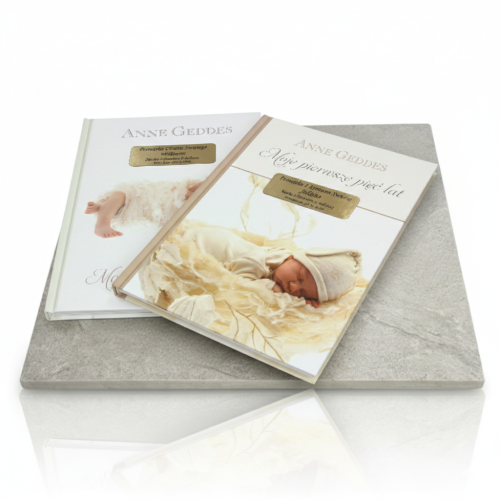 Moje pierwsze 5 lat Anne Geddes – album z grawerem, dwa wzory okładki