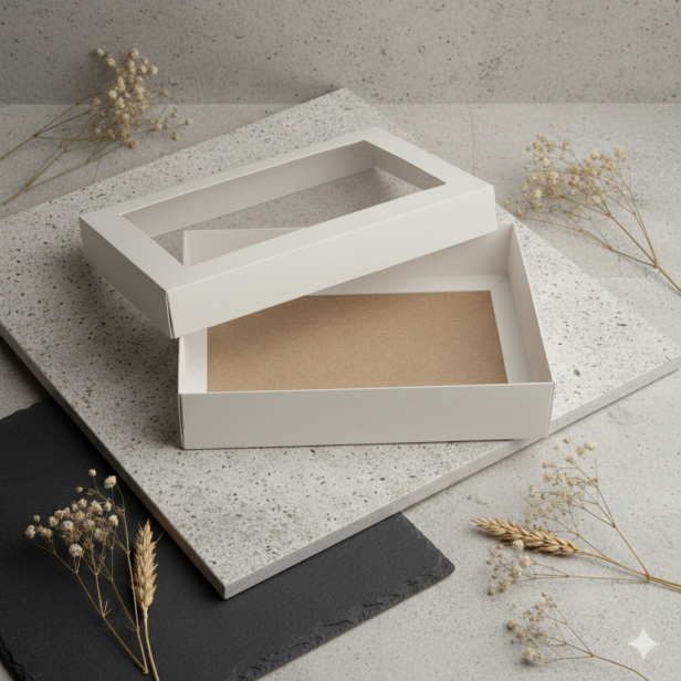 pudełko BIAŁE z okienkiem