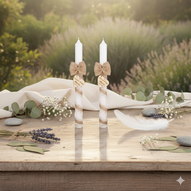 EKO świeca ♻ – jutowa koronka | Linia EKO Light® – Pamiątka Gromnica