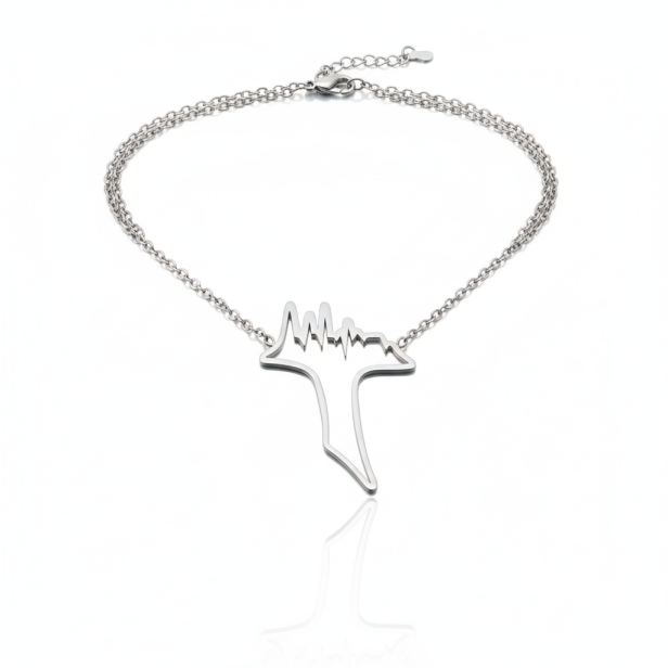 Naszyjnik z krzyżykiem Tau – stal nierdzewna (Stainless Steel)