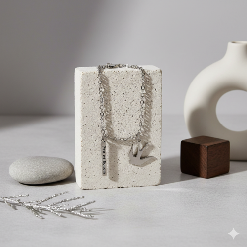 Naszyjnik Jaskółka „Pax et Bonum” – pokój i dobro | Stainless Steel