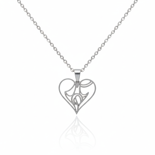 Naszyjnik Święta Rodzina w Sercu – miłość, jedność i wiara | Stainless Steel