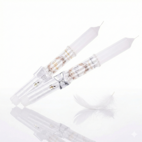 Świeca ze srebrnym medalikiem – Chrzest lub Komunia | Linia SILVER GRACE®