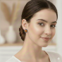 Srebrne kolczyki pr.925 z kamieniem TYGRYSIE OKO – eleganckie sztyfty