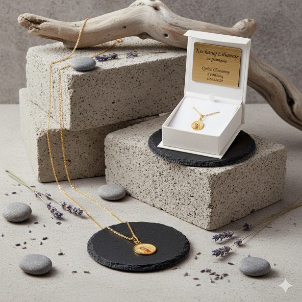 Złoty medalik Matka Boska ażurowy z łańcuszkiem pr. 585 – personalizowana pamiątka wiary