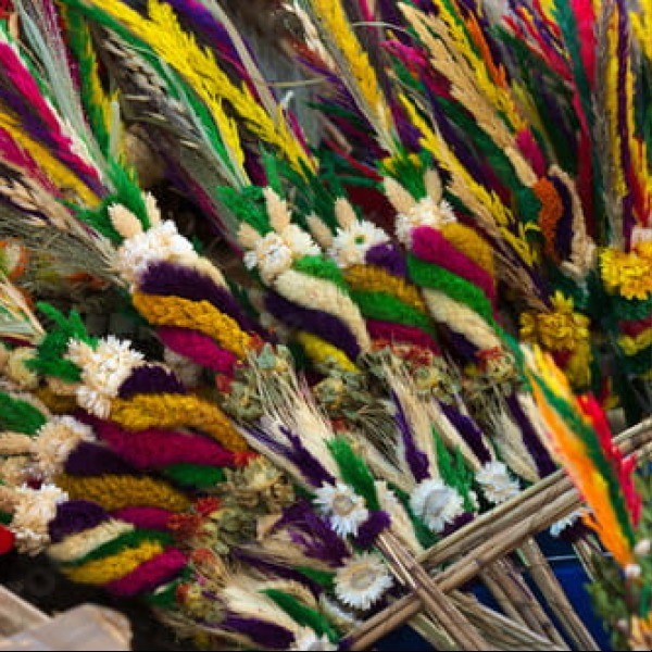 Palma Wielkanocna z naturalnego suszu – 35 cm | Łąki Lubelszczyzny