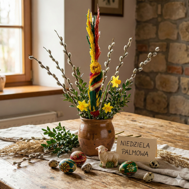 Palma Wielkanocna XL 60 cm – Naturalny Susz z Łąk Lubelszczyzny