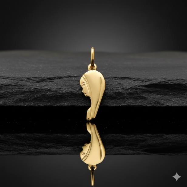 Złoty medalik Matka Boska 585 z łańcuszkiem – personalizowana pamiątka wiary