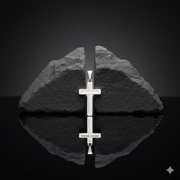 Krzyżyk z białego złota pr. 585 z łańcuszkiem – personalizowana pamiątka Chrztu i Komunii