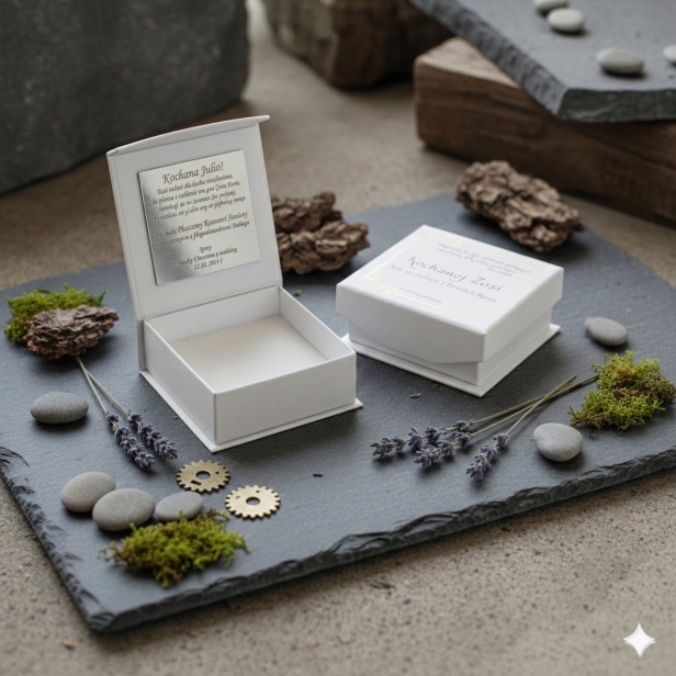 Cudowny Medalik z białego złota 585 z łańcuszkiem – personalizowana pamiątka wiary