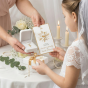 Karnet na Pierwszą Komunię Świętą od Matki Chrzestnej – Bogato Zdobiona Kartka z Życzeniami 21 × 11 cm