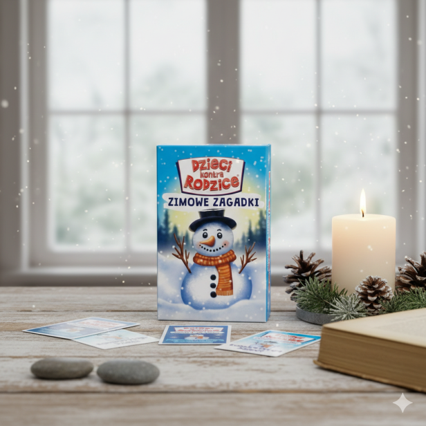 Dzieci kontra Rodzice Zimowe zagadki - gra rodzinna edukacyjna
