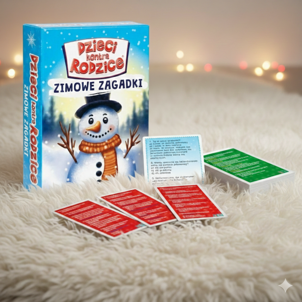 Dzieci kontra Rodzice Zimowe zagadki - gra rodzinna edukacyjna