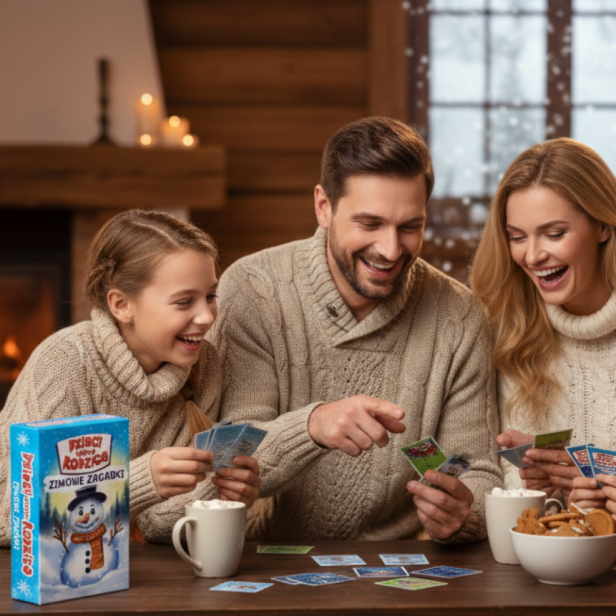 Dzieci kontra Rodzice Zimowe zagadki - gra rodzinna edukacyjna