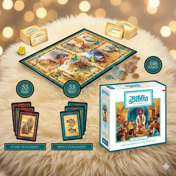 Biblia: Pamiątka I Komunii Świętej – gra planszowa edukacyjna