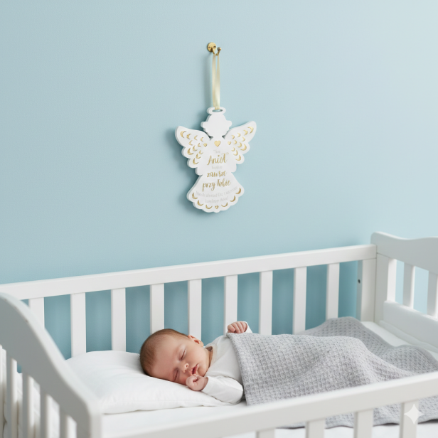 Zawieszka ANIOŁ „Zawsze przy Tobie” – pamiątka z przesłaniem